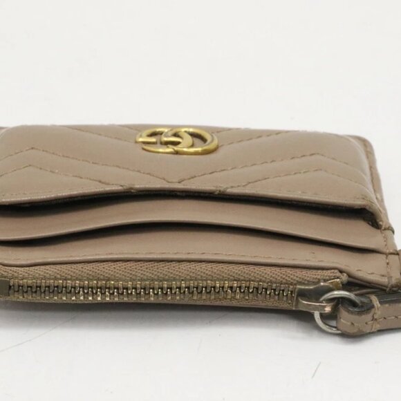 Gucci GG Marmont Keychain Wallet - Taupe - Picture 6 of 14